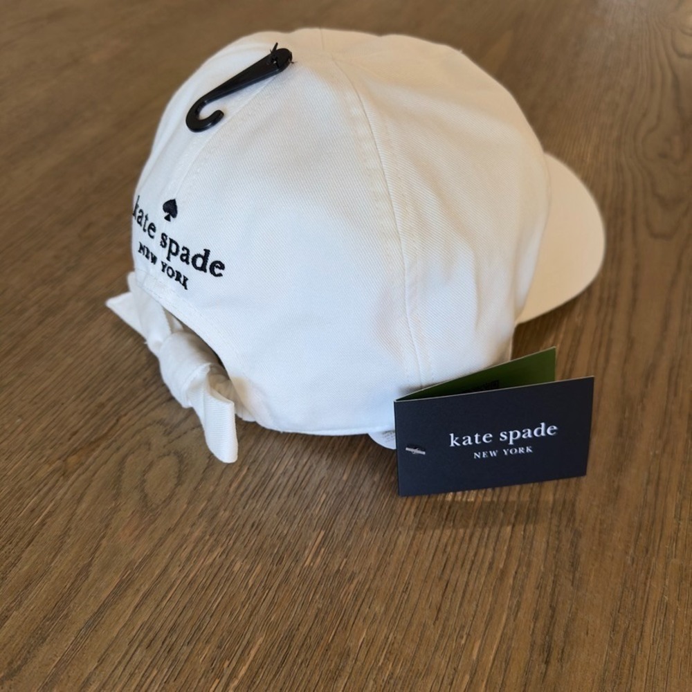 KATE SPADE New York Bow Baseball Cap-Preppy Designer Hat-White-NWT-MSRP $78 - Picture 15 of 16